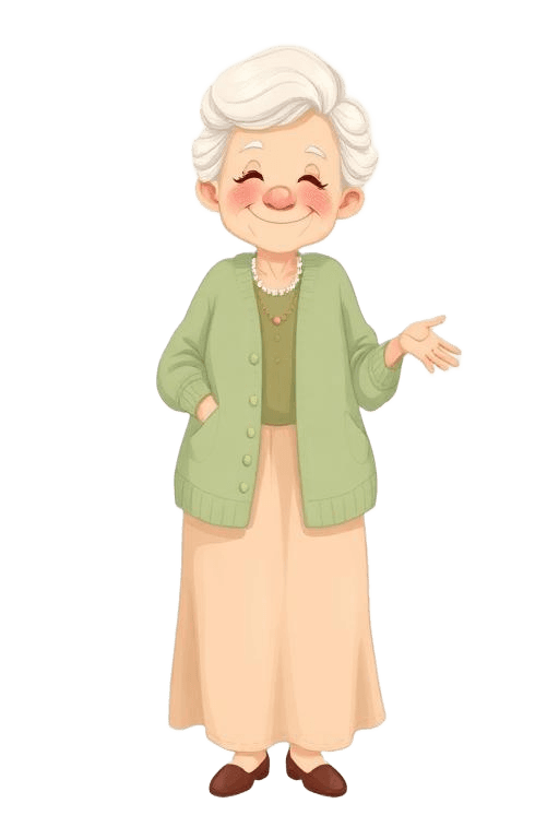 Illustrated grandmother