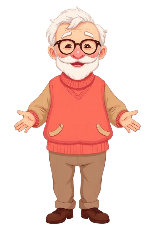Illustrated grandfather